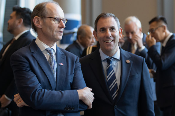 Shayne Elliott with Jim Chalmers at the ASEAN-Australia Special Summit 2024 in Melbourne in March.