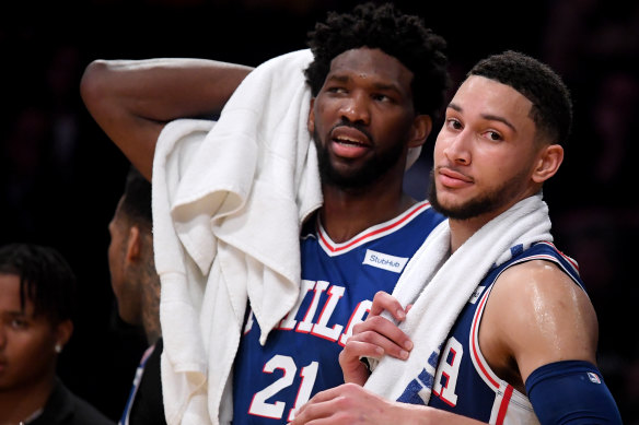 Dynamic duo: Joel Embiid (left) and Ben Simmons.
