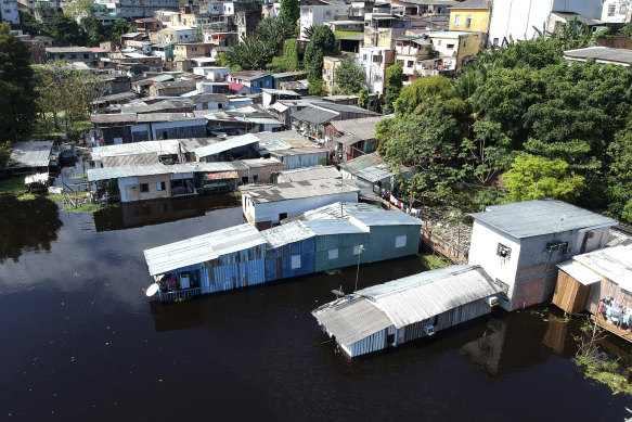 Once-in-a-century floods in Manaus, Brazil, in June 2021.