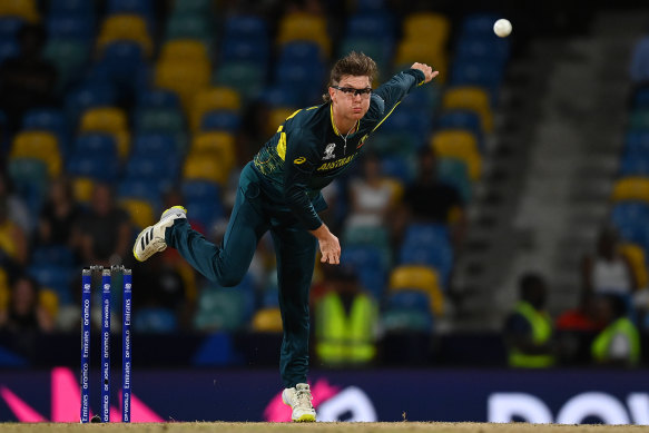 Adam Zampa became the fourth Australian bowler to take a wicket