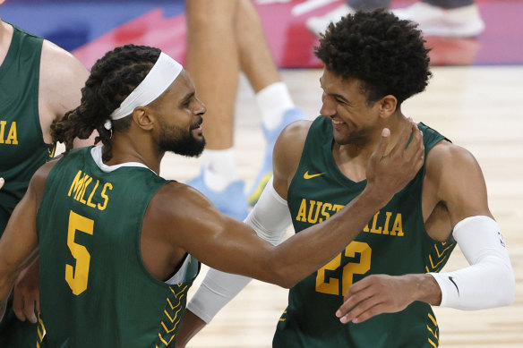 Patty Mills and Matisse Thybulle starred for the Boomers