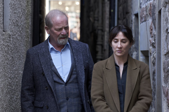 Peter Mullan and Morven Christie in Payback.