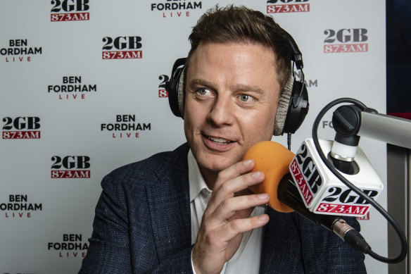 Ben Fordham held the top position in Sydney's breakfast radio ratings.