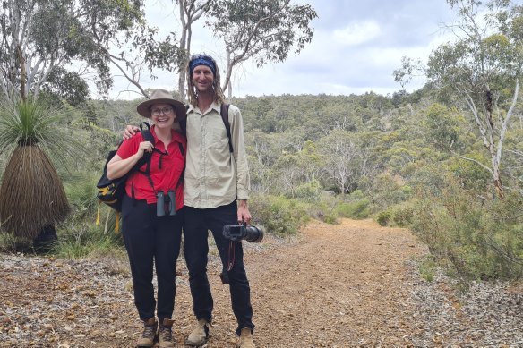 Dr Ann Jones and ornithologist Simon Cherriman.