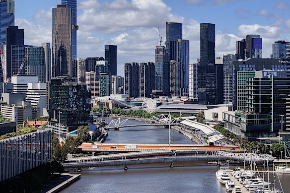 The view of Melbourne’s CBD along the Yarra.