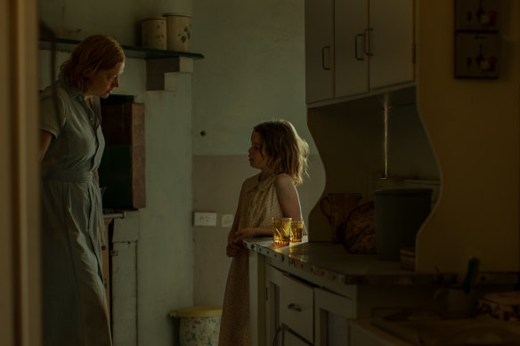 Sarah Snook as Sarah and Lily LaTorre as Mia in Run Rabbit Run.