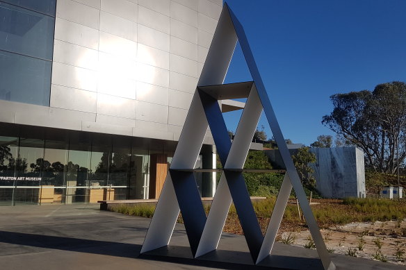 Tony Albert’s House of Discards, 2019, in front of the Shepparton Art Museum Collection.