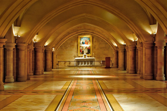 The crypt underneath St Mary’s Cathedral in Sydney.