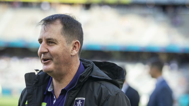 A positive 2018 trade period could shift coach Ross Lyon's expectations of his rebuilding Dockers next season.