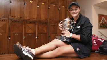 Spoils of victory: Ash Barty capped off a stunning fortnight with a dominant win in the final.