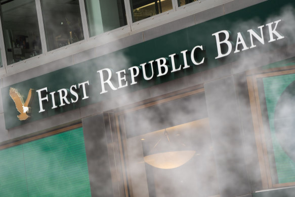 First Republic Bank jumped by 27 per cent after plunging 67.5 per cent over the prior three days.