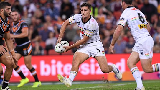 Decisions, decisions: Nathan Cleary is under immense pressure to retain the NSW No.7 jersey.