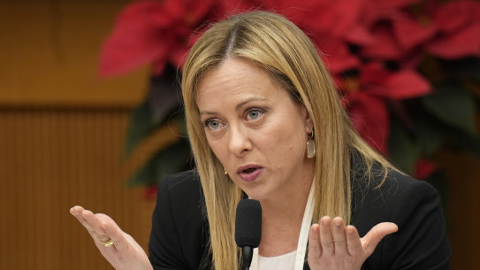 Italian Prime Minister Giorgia Meloni.