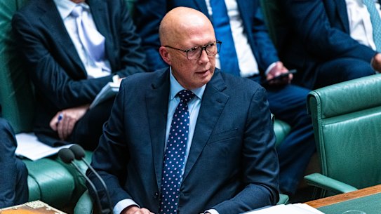 Peter Dutton during question time last week.