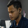Kea Sokun, a Cambodian rapper, makes music about every day struggles, in his office in Phnom Penh, Cambodia.