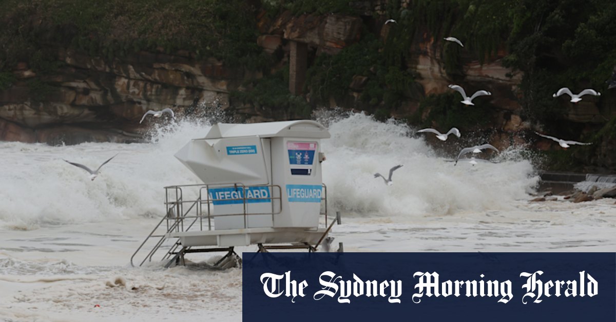 Sydney weather: Waves wash over roads, lap at houses as storm cell moves south - Vimarsana News