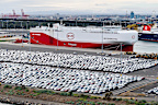 The BYD Zhengzhou docked in Melbourne carrying 5000 EVs. 
