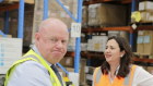 NOJA Power MD Neil O’Sullivan with former former premier Annastacia Palaszczuk  during the 2020 state election.