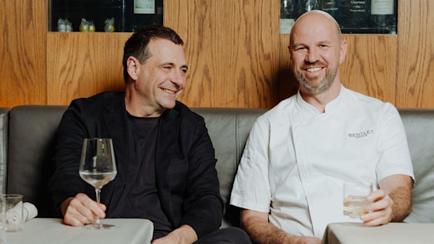 Nick Hildebrandt and Brent Savage celebrate 20 years of Bentley Restaurant and Bar with an indefinite pause to recalibrate. 
