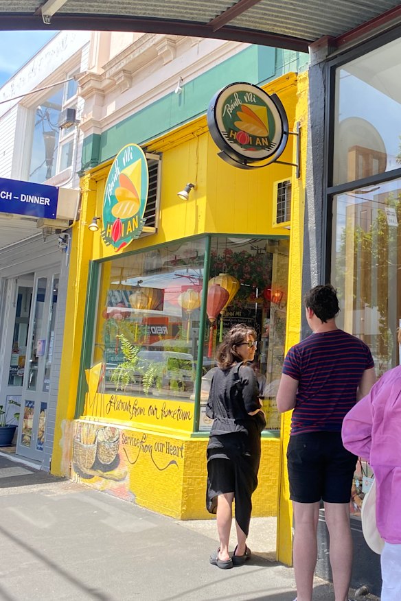 Outside the Richmond store.