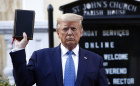 US President Donald Trump's bizarre photographic stunt on Monday.
