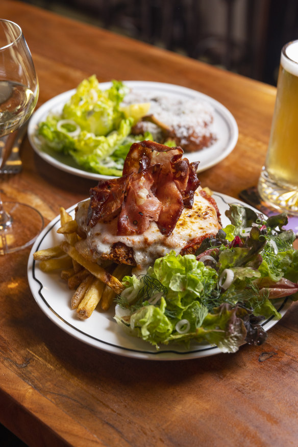 Chicken parmi - a pub staple! - but with a crispy twist.