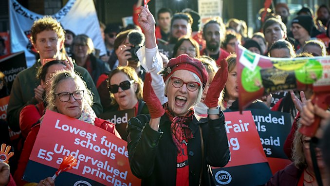 State school teachers demand 35 per cent pay rise, smaller classes, reduced workload
