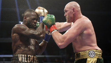 Deontay Wilder (left) fights Tyson Fury.