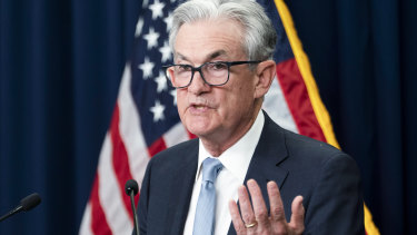 US Federal Reserve chairman Jerome Powell explains the central bank’s massive rate rise on Wednesday.