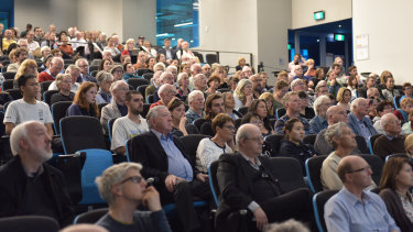 The audience at the Melbourne launch of <i>Sunburnt Country</i>.