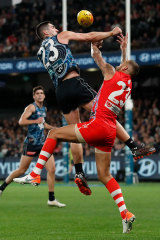 Jacob Weitering was heroic against the Swans.
