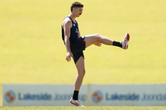 Jake Lever trains on Tuesday.