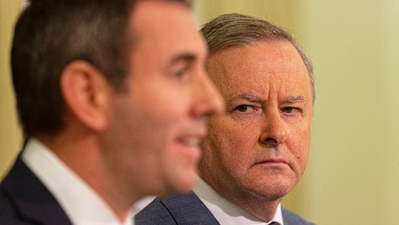 All options open: Opposition Leader Anthony Albanese with treasury spokesman Jim Chalmers.