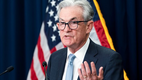 US Federal Reserve chairman Jerome Powell explains the central bank’s massive rate rise on Wednesday.
