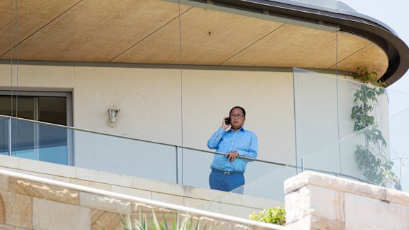 Huang Xiangmo at his palatial Mosman home before he was refused Australian citizenship.