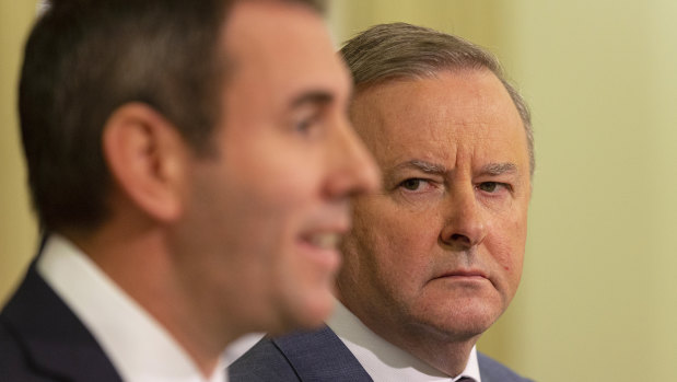All options open: Opposition Leader Anthony Albanese with treasury spokesman Jim Chalmers.