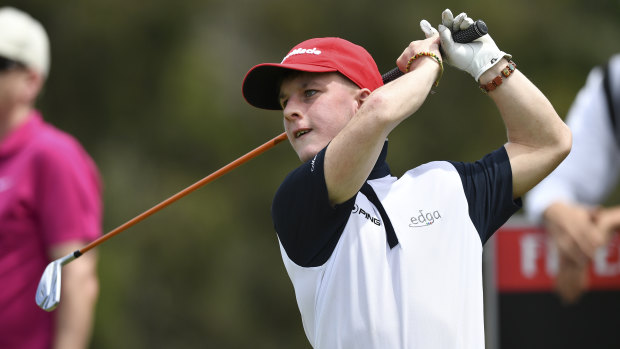 The Irishman, 21, is one of 12 disabled golfers playing among the professionals during the tournament.