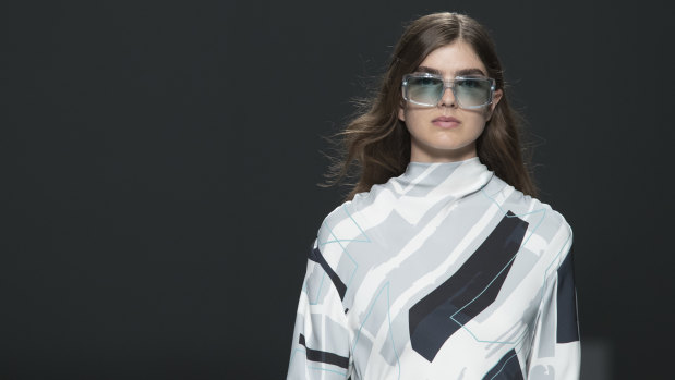 Larger sunglasses made a comeback at New York Fashion Week.