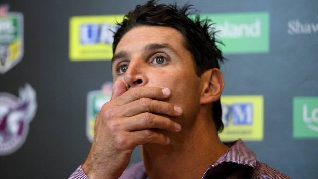 Looking for a new job: Former Manly coach Trent Barrett.