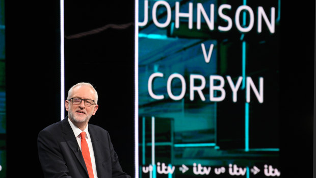 Fireworks but no great substance: Labour Party leader Jeremy Corbyn answers questions during the debate.