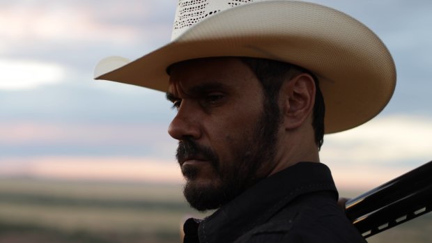 Aaron Pedersen stars as Detective Jay Swan in the film Mystery Road. 