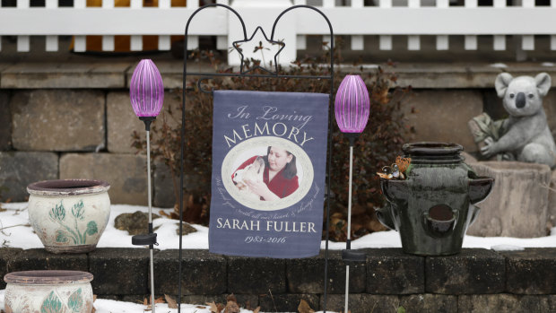 A small memorial in honour of Sarah Fuller, who passed of a prescription drug overdose.