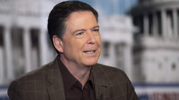 Former FBI director James Comey talks with Fox News Sunday anchor Chris Wallace.