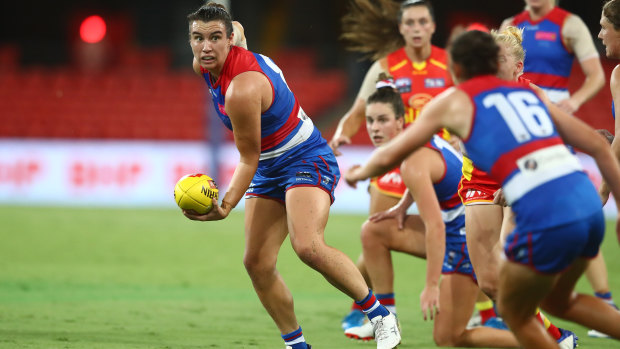 Bonnie Toogood had a telling shot on goal late against the Gold Coast.