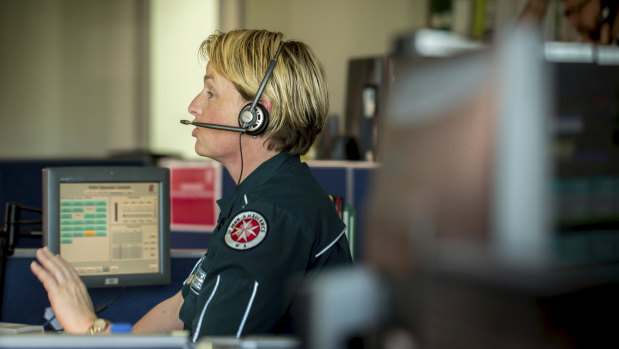 A dispatcher at the call centre.
