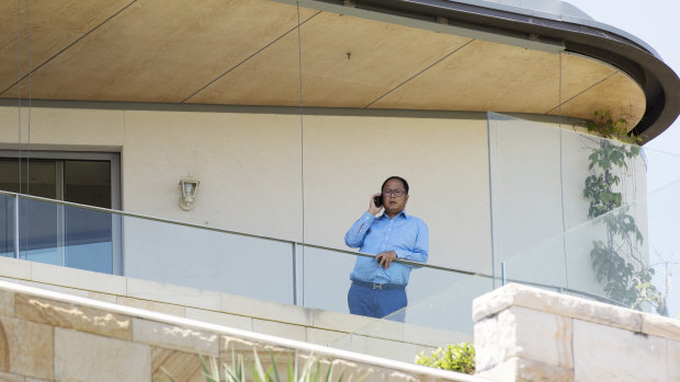 Huang Xiangmo at his palatial Mosman home before he was refused Australian citizenship.