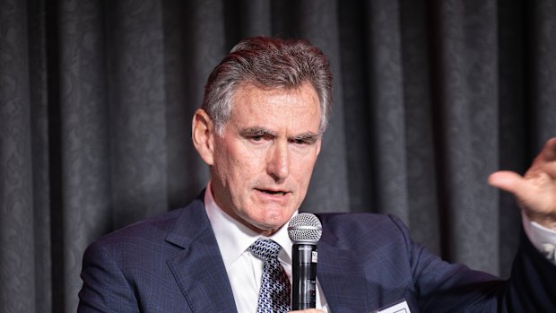 NAB chief executive Ross McEwan speaking on Friday.