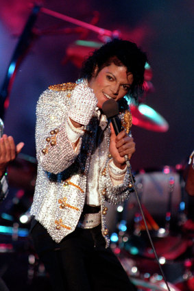 Michael Jackson performs in Los Angeles in 1984.