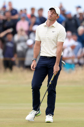 Rory McIlroy and one of the putts that wouldn’t drop.