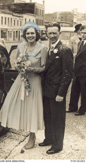 Jean Wilkin marrying Bert Smith in Melbourne in 1949. 